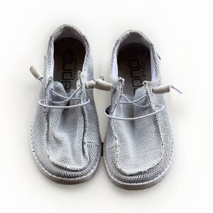 Hey Dude Wendy Sox Stone White Women’s 7 Lightweight Casual Shoes